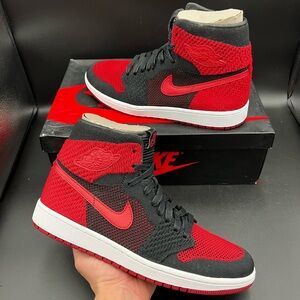 Size 9.5 - Air Jordan 1 Retro High Flyknit Bred